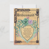 中世のケルトの花あなたは私の花嫁になってくれる？ 招待状 (正面)