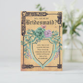 中世のケルトの花あなたは私の花嫁になってくれる？ 招待状 (スタンド正面)