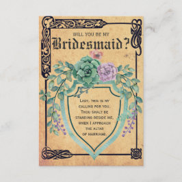 中世のケルトの花あなたは私の花嫁になってくれる？ 招待状