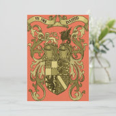 中世のコート・オブ・アームズ結婚式招待状 招待状 (スタンド正面)