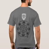 中世のゴシック様式の城のグラフィック メンズ Tシャツ (裏面)