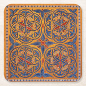 中世のサークル スクエアペーパーコースター (正面)