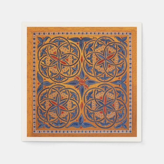 中世のサークル スタンダードカクテルナプキン (正面)