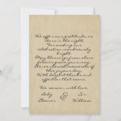 中世のスクロールのワックスシール結婚の感謝の言葉 サンキューカード (裏面)