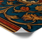 中世のスタイルカスタマイズ可能なウェルカムサイン ポスター (角)