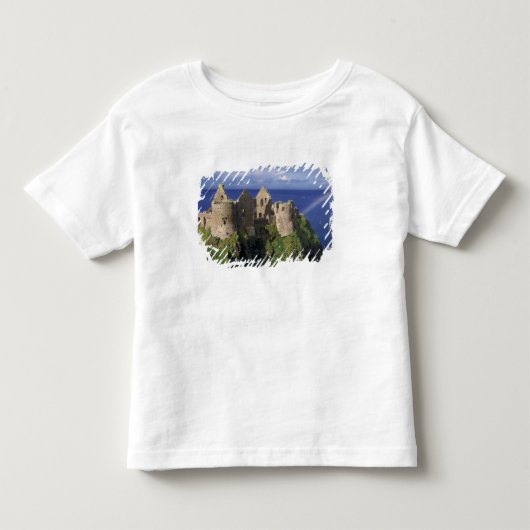 中世のダンルース城に虹がかかります トドラーTシャツ (正面)