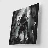 中世のダークナイト スクエア壁時計 (傾斜)