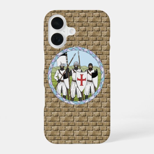 中世のテンプル騎士団 iPhone 16ケース (裏面)