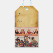 中世のトーナメント、戦う騎士とダルシェル ギフトタグ (正面)