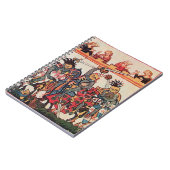 中世のトーナメント、戦う騎士とダルシェル ノートブック (左側)