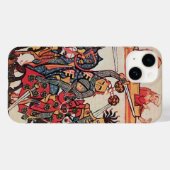 中世のトーナメント、戦う騎士とダルシェル Case-Mate iPhoneケース (裏面 (横))