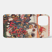 中世のトーナメント、戦う騎士とダルシェル Case-Mate iPhoneケース (裏面 (横))