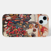 中世のトーナメント、戦う騎士とダルシェル Case-Mate iPhoneケース (裏面 (横))