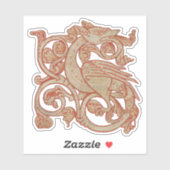 中世のドラゴンビニールのステッカー シール (シート)