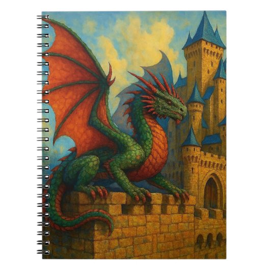中世のドラゴン城の守護者 ノートブック (正面)