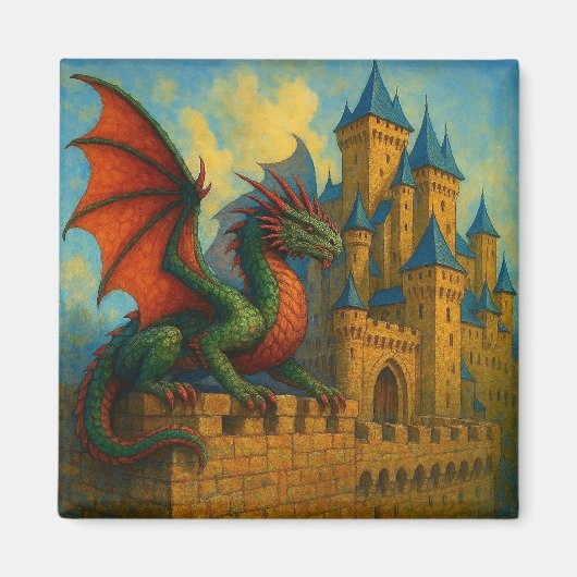 中世のドラゴン城の守護者 マグネット (正面)