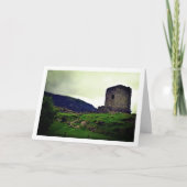 中世のドルバダーン城、北ウェールズ カード (正面)