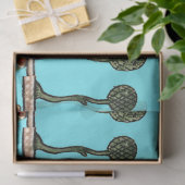 中世のバイオリニスト音楽ライオンブルー 薄葉紙 (ギフト)