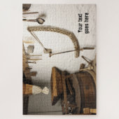 中世のファームシーンウッドトーン ジグソーパズル (縦)