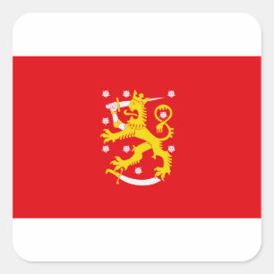 中世のフィンランド国旗 スクエアシール