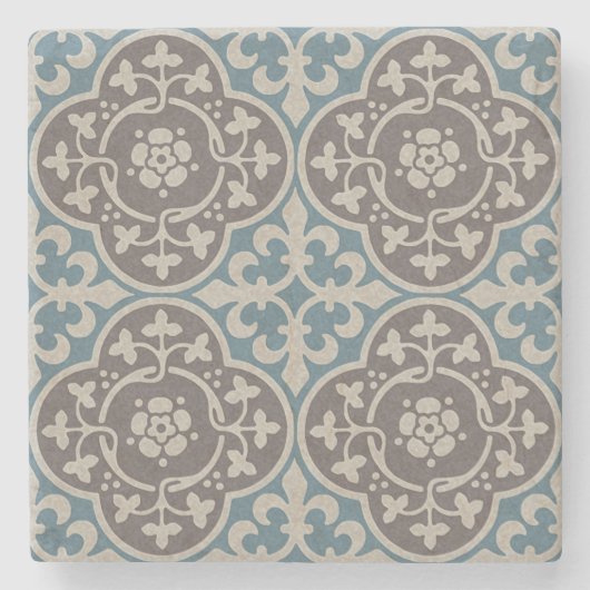 中世のフローラクローバー ストーンコースター (正面)