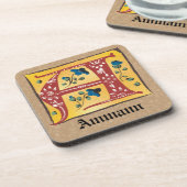 中世のフローラライトレターAモノグラム コースター (左側)