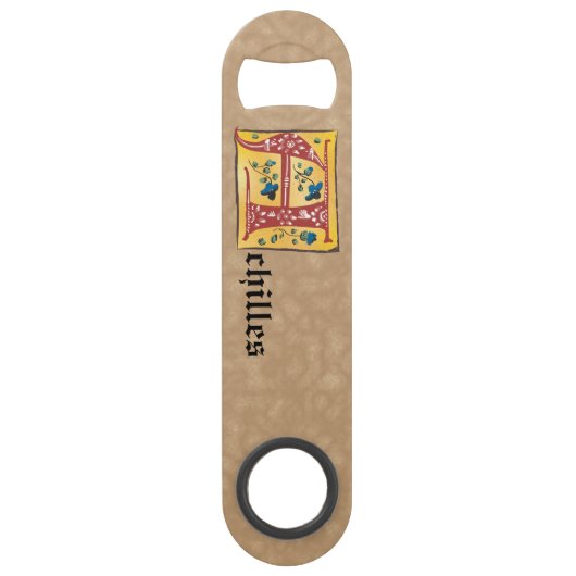 中世のフローラライトレターAモノグラム スピード栓抜き (正面)