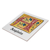 中世のフローラライトレターAモノグラム タイル (側面)