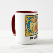 中世のフローラライトレターOモノグラムマグ マグカップ (正面左)