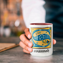 中世のフローラライトレターSモノグラムマグ