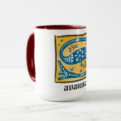 中世のフローラライトレターSモノグラムマグ マグカップ (正面左)