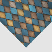 中世のブルーハーレクイン木材の金属の切り離し 薄葉紙 (詳細)