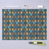 中世のブルーハーレクイン木材の金属の切り離し 薄葉紙 (クラフト)