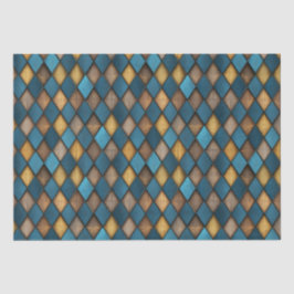 中世のブルーハーレクイン木材の金属の切り離し 薄葉紙