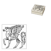 中世のペガサスのアートスタンプ ラバースタンプ (押印)