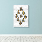 中世のミツバチ キャンバスプリント (インサイチュ (ウッドフロア))