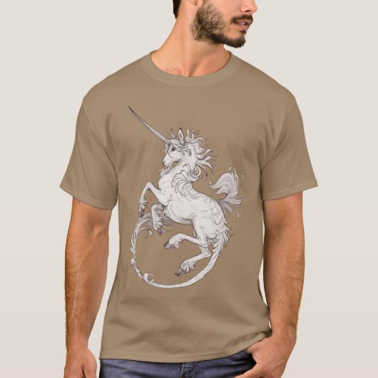 中世のユニコーンの家族 Tシャツ (正面)