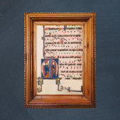 中世のライトアップされた原稿の告知 ポスター