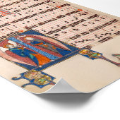 中世のライトアップされた原稿の告知 ポスター (角)