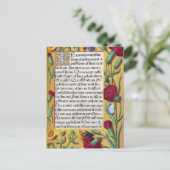 中世のライトニングされた原稿ゴスペル・セント・ジョン ポストカード (スタンド正面)