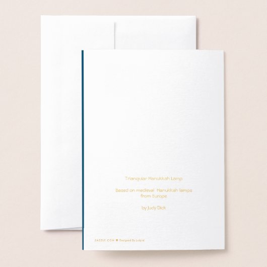 中世の三角灯 箔カード (裏面封筒付き)