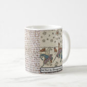 中世の不賛成うさぎユニコーン犬猫 コーヒーマグカップ (正面右)