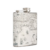 中世の世界地図ケベックヌーヴェッレ – フランスアメリカ フラスク (右)