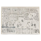 中世の世界地図ケベックヌーヴェッレ – フランスアメリカ ラージペーパーバッグ (正面)