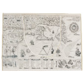 中世の世界地図ケベックヌーヴェッレ – フランスアメリカ ラージペーパーバッグ (裏面)