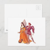 中世の主と婦人 ポストカード (正面/裏面)