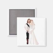 中世の主と婦人 マグネット (正面/裏面)