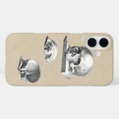 中世の人間スカル 図解入りの、写真付きの Case-Mate iPhoneケース (裏面 (横))