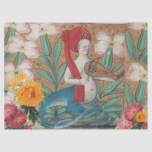 中世の伝説の妖精メルリシナ音楽を作る 薄葉紙 (正面)