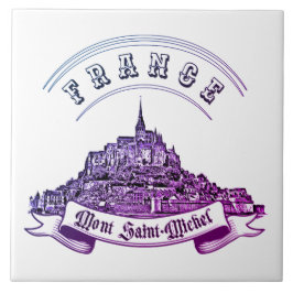 中世の修道院モン·サン·ミシェル。フランス。 タイル